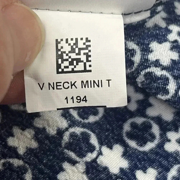 Boden Floral Mini Dress Sz US 6 Blue White V Neck Pockets Floral - Picture 11 of 11